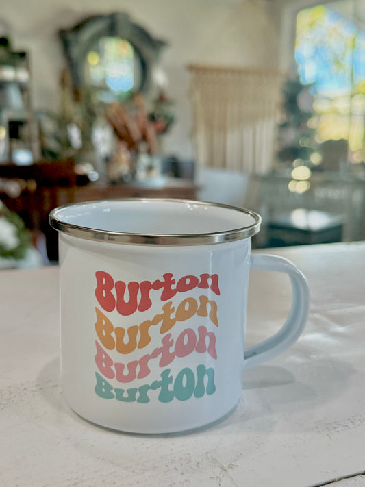 Enamel Burton Mug