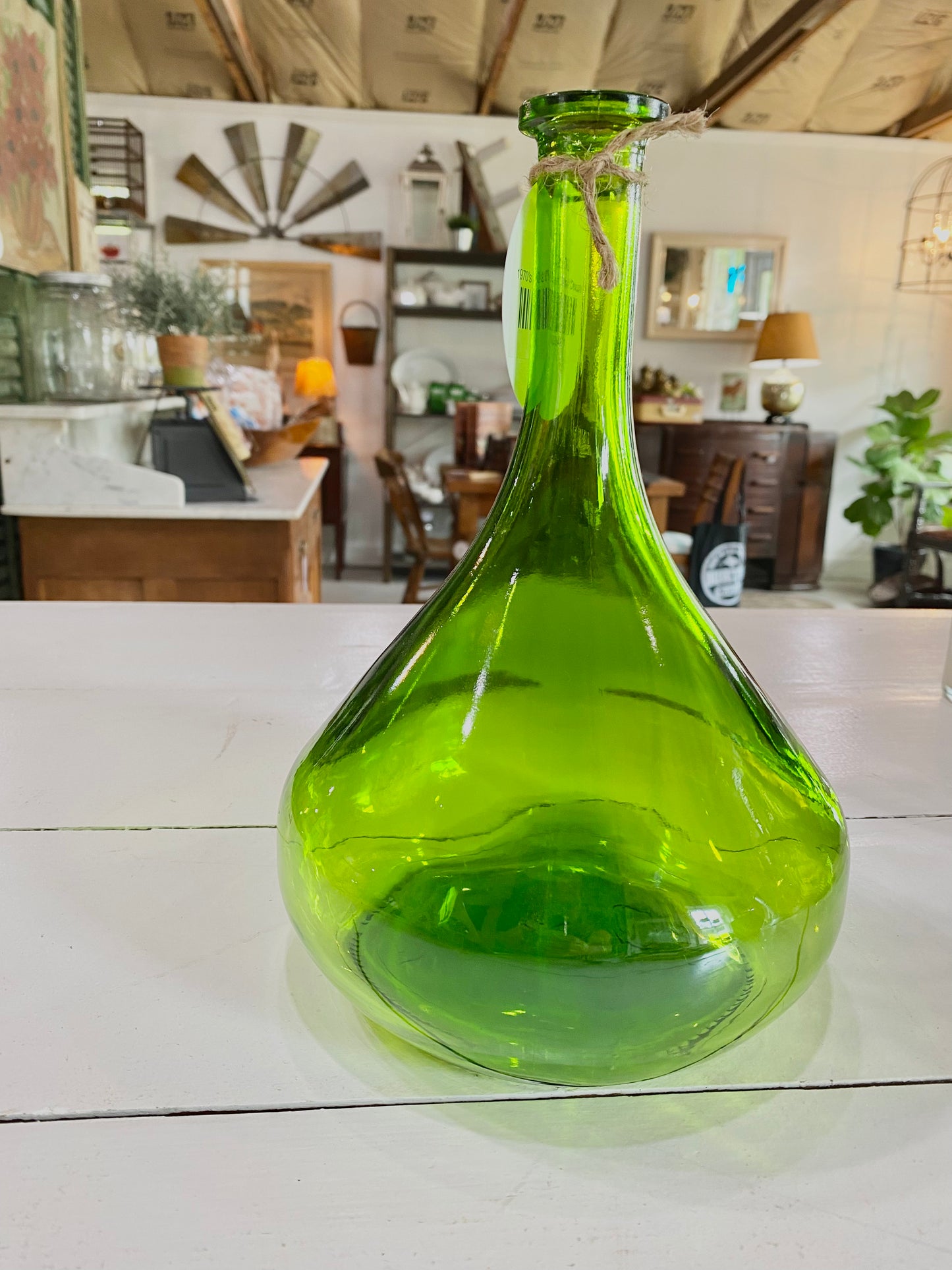 1970's Green Wine Decanter