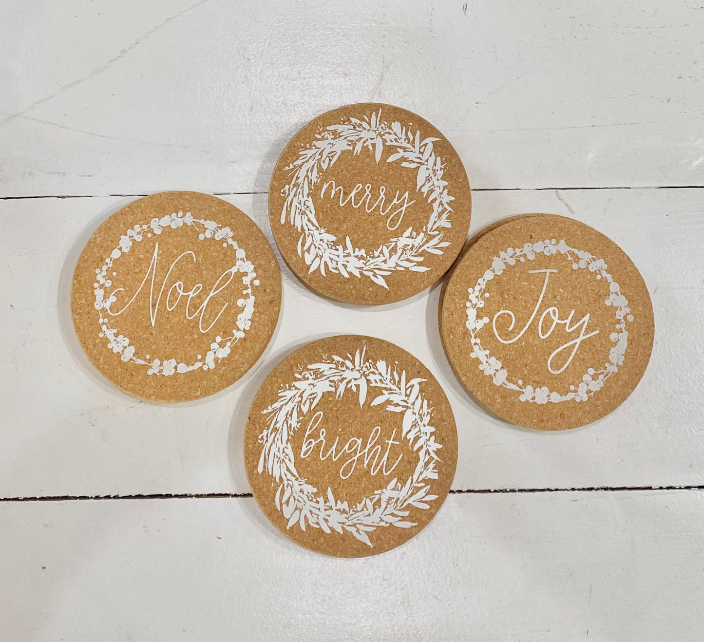 Holiday Cork Coasters