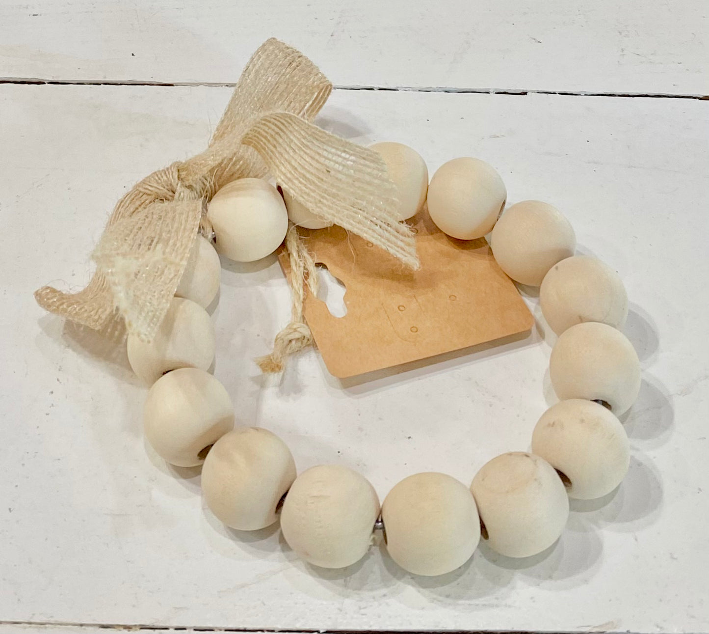 Wood Beads Wreath Christmas Ornament
