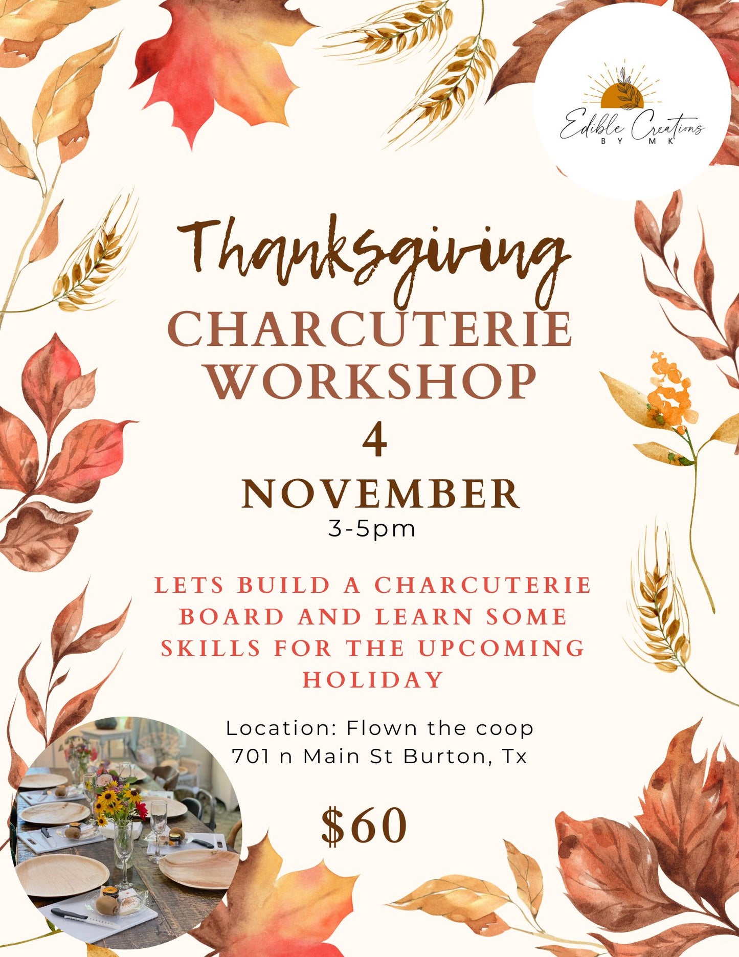 Thanksgiving Charcuterie Workshop