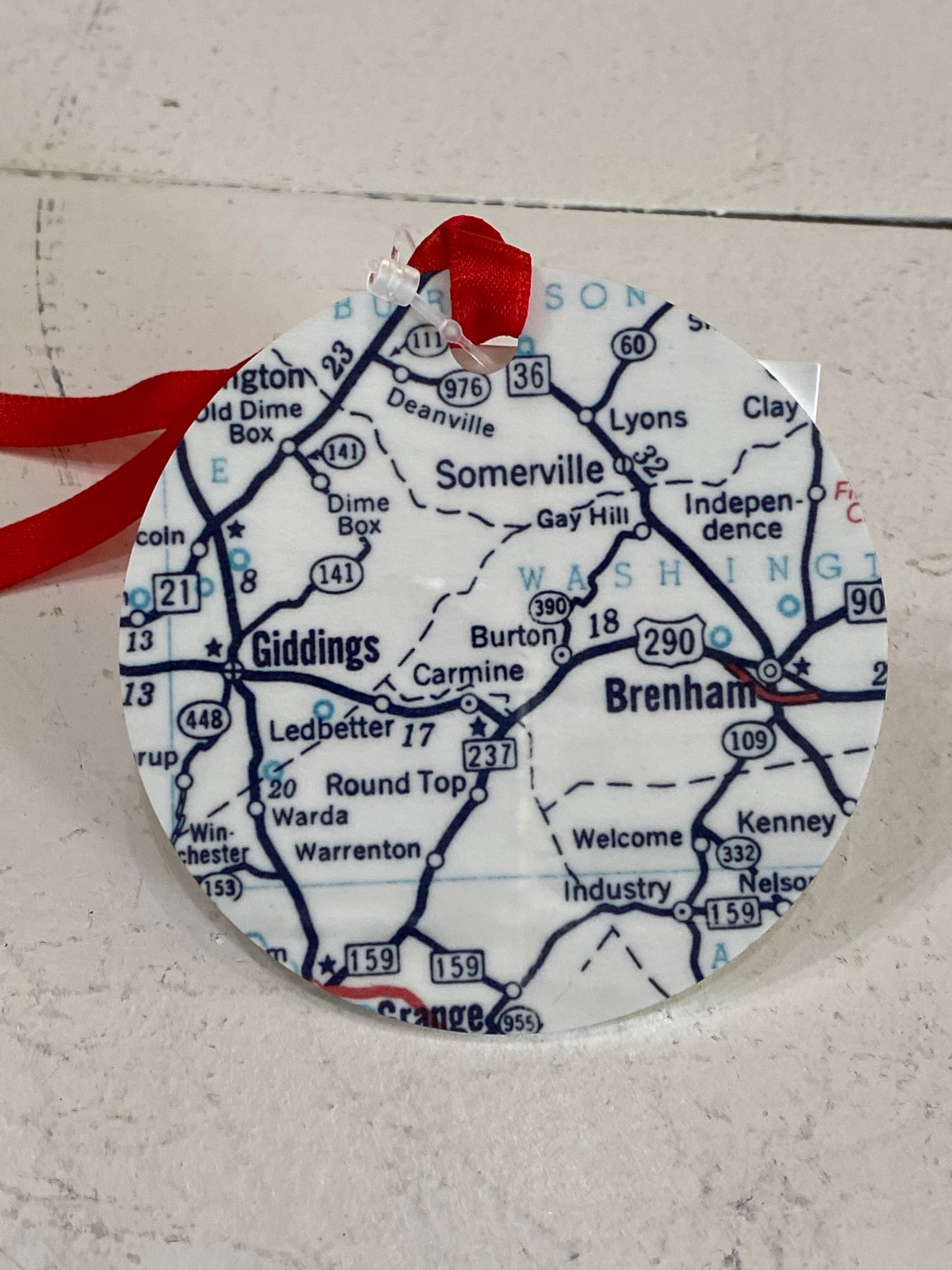 Burton Map Christmas Ornament