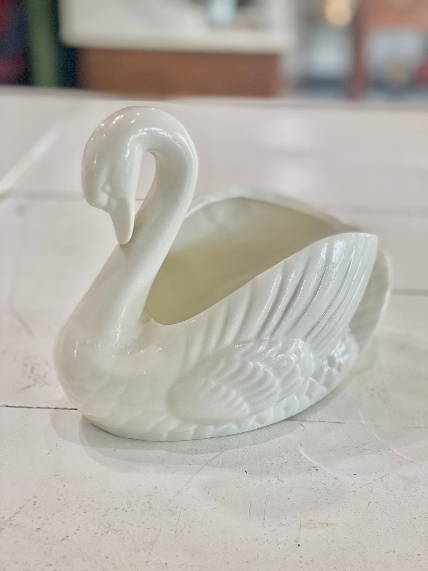 Swan ceramic planter