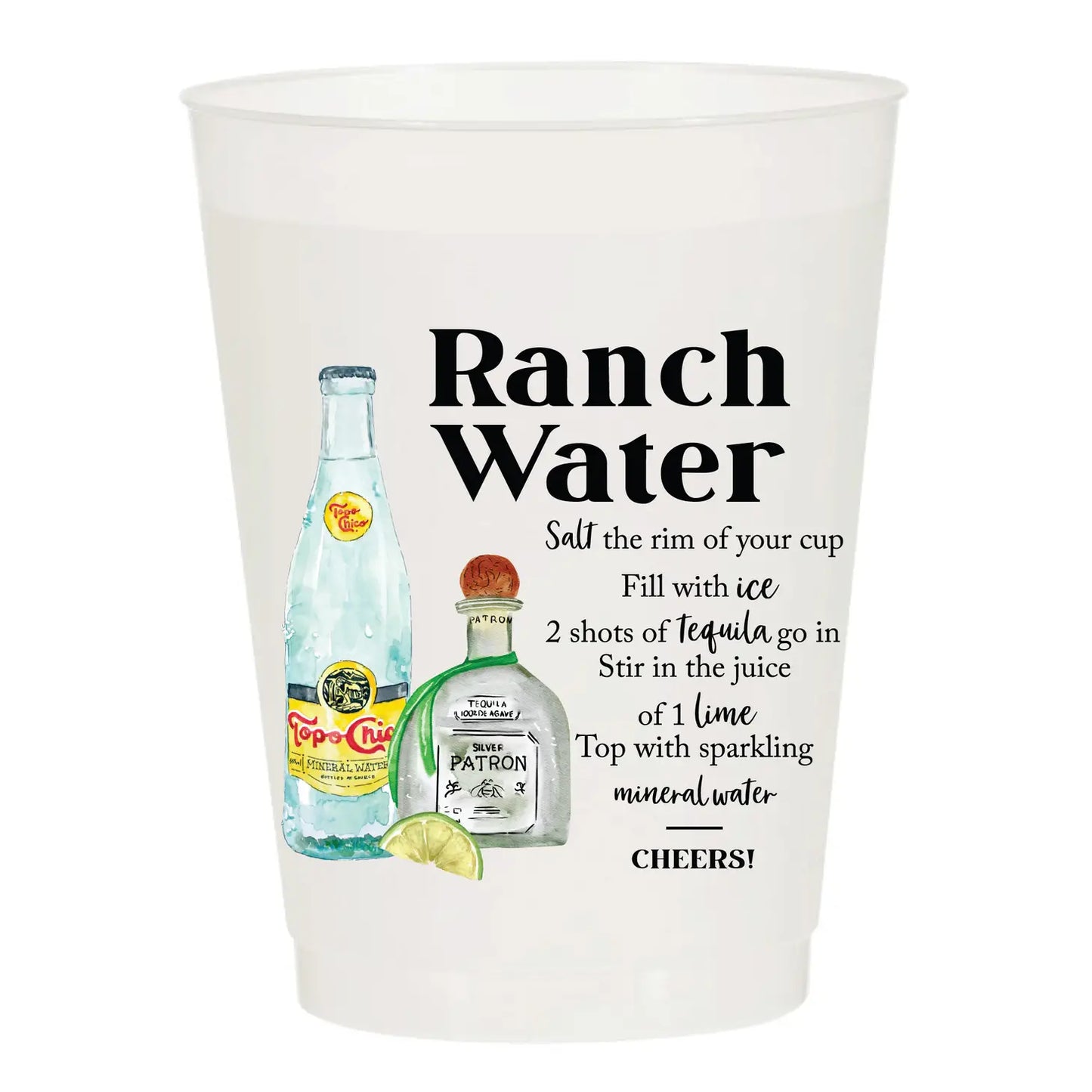 Ranch Water Recipe Frosted Cups
